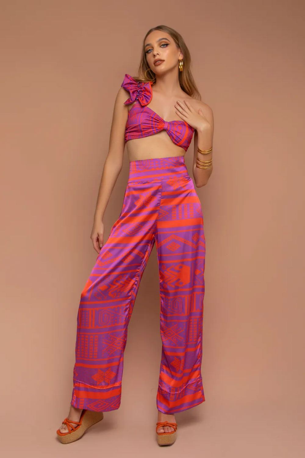 Image of the front of Mar A Mar's Serena Two-Piece Set on a model.