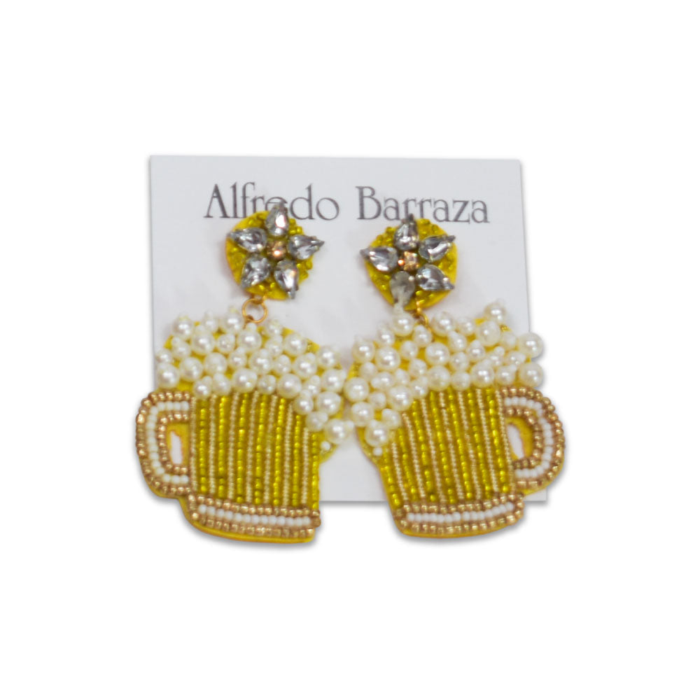 Image of Alfredo Barraza's Beer Mugs Handmade Earrings.
