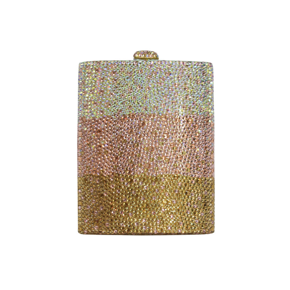 Image of the front of Alfredo Barraza's Rhinestone Flask Clutch.