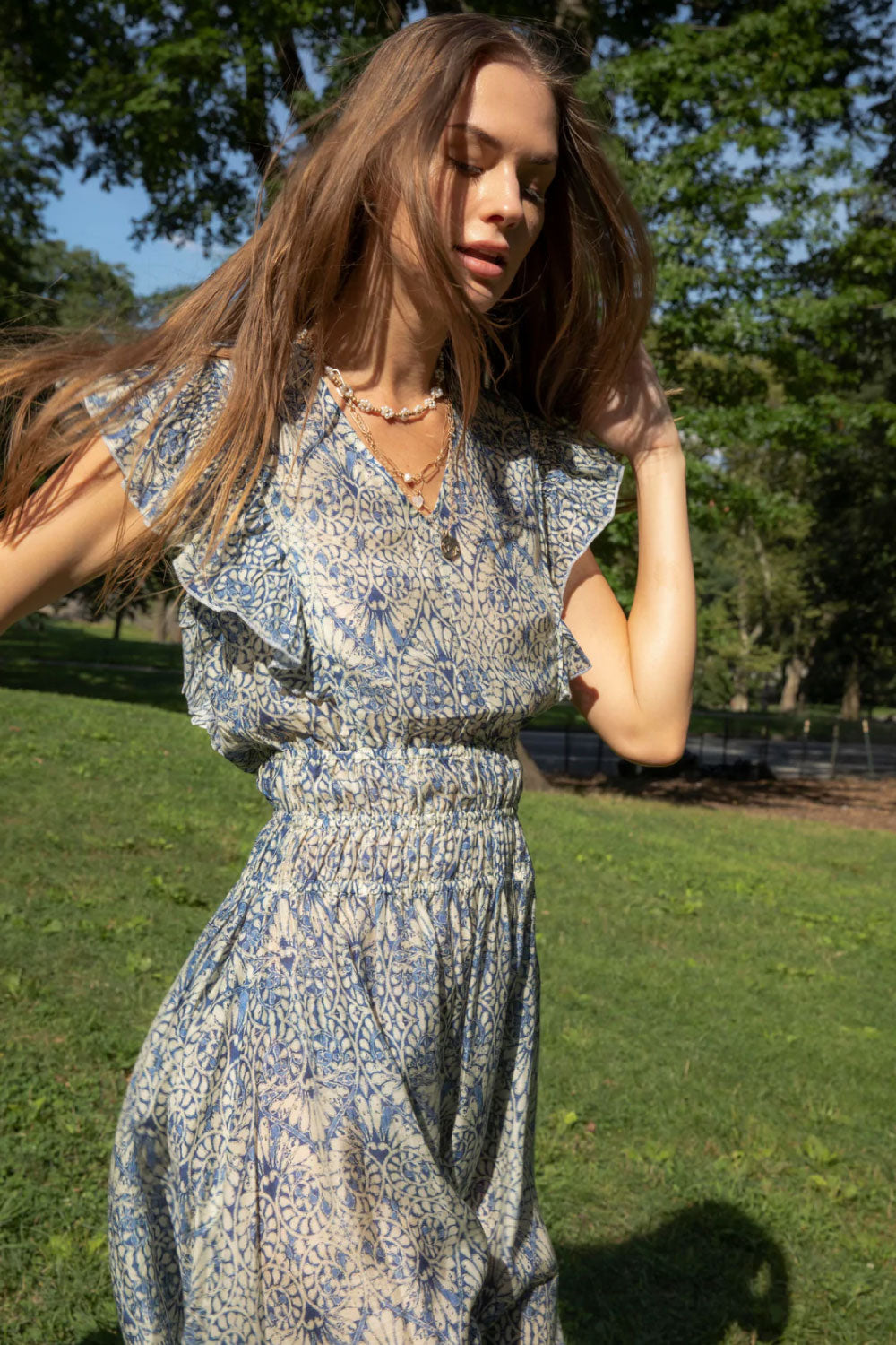 Image of Guadalupe Design's Charlize Dress on a model.