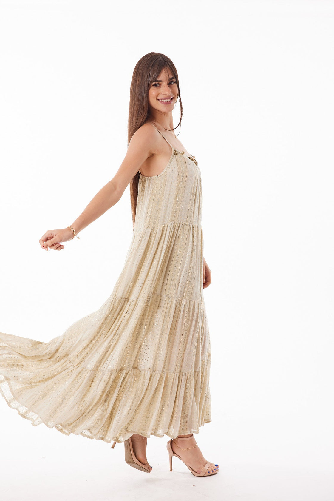 Mint Ivory Lurex Dress