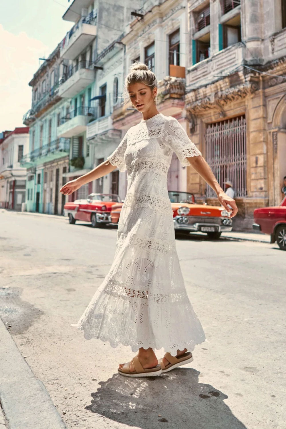 Image of the Nouvea Long Dress on a model.