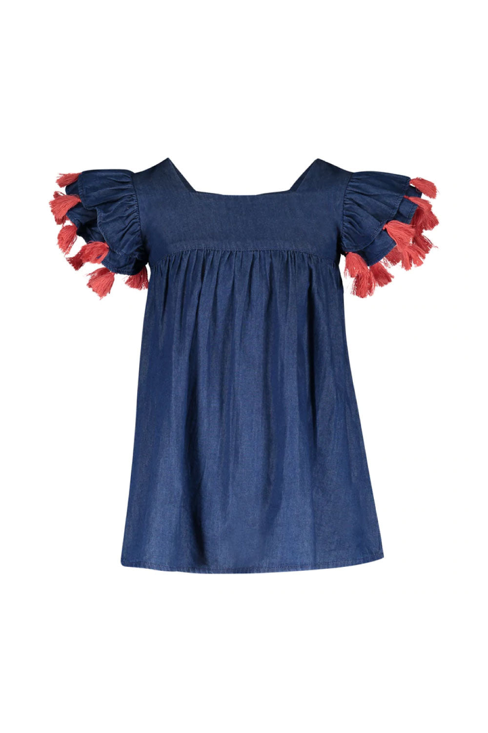 Image of the front of the Seraphina Tassel Dress.