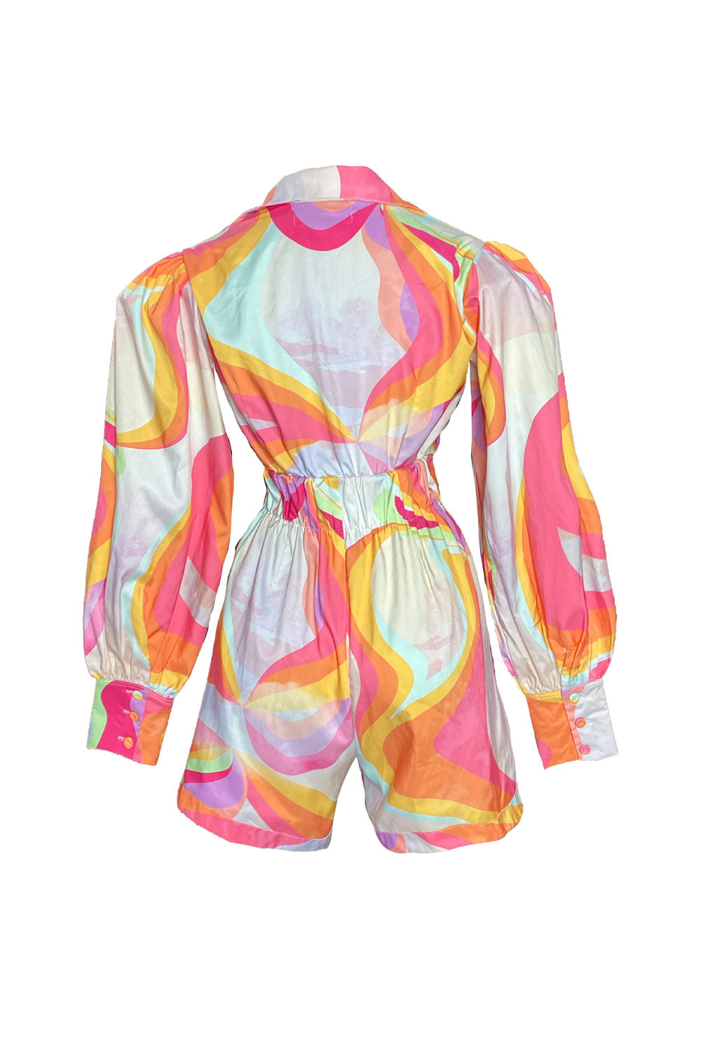 Image of the back of the Tonie Jumpsuit in Magic Sunset.