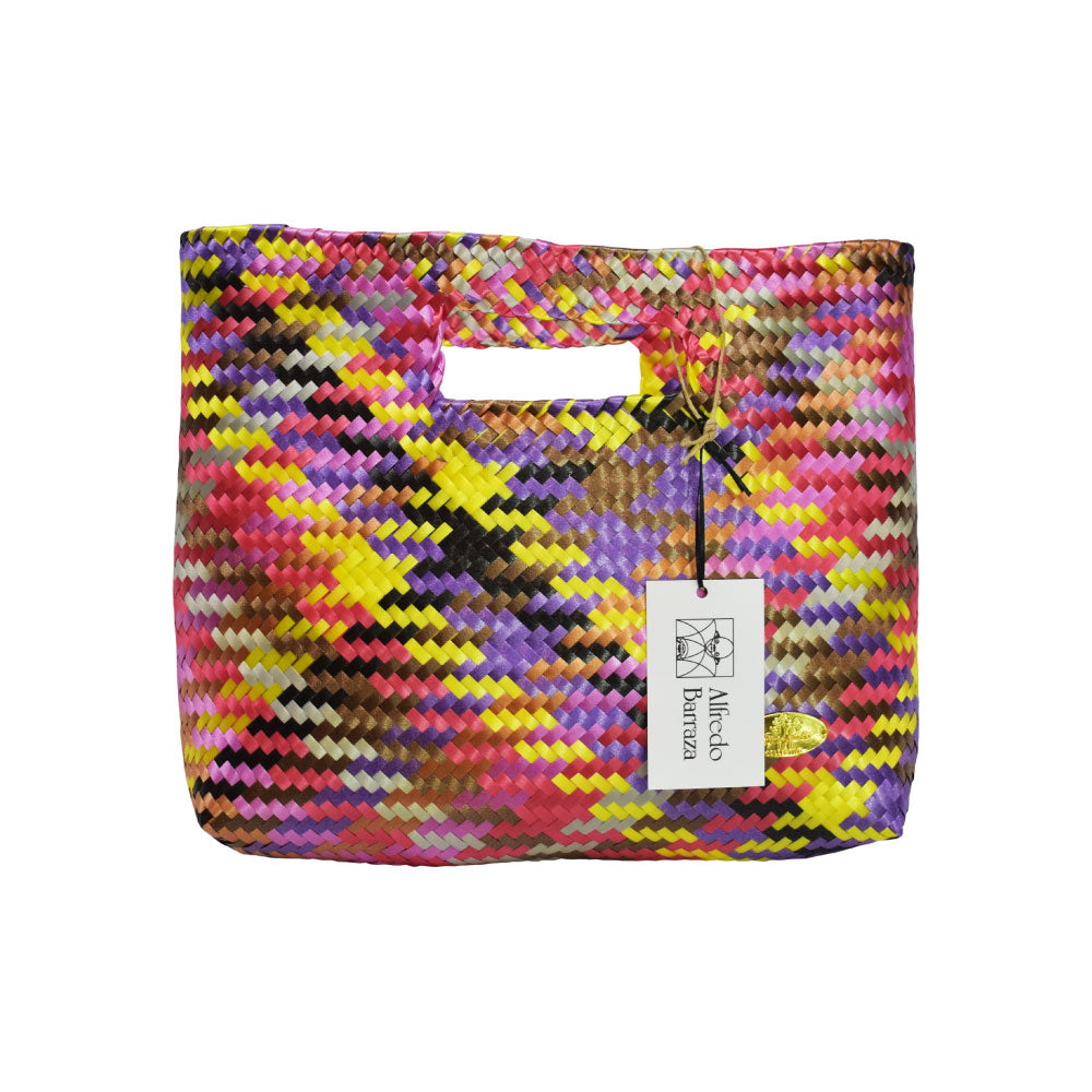 Image of Woven Clutch in Multicolor.