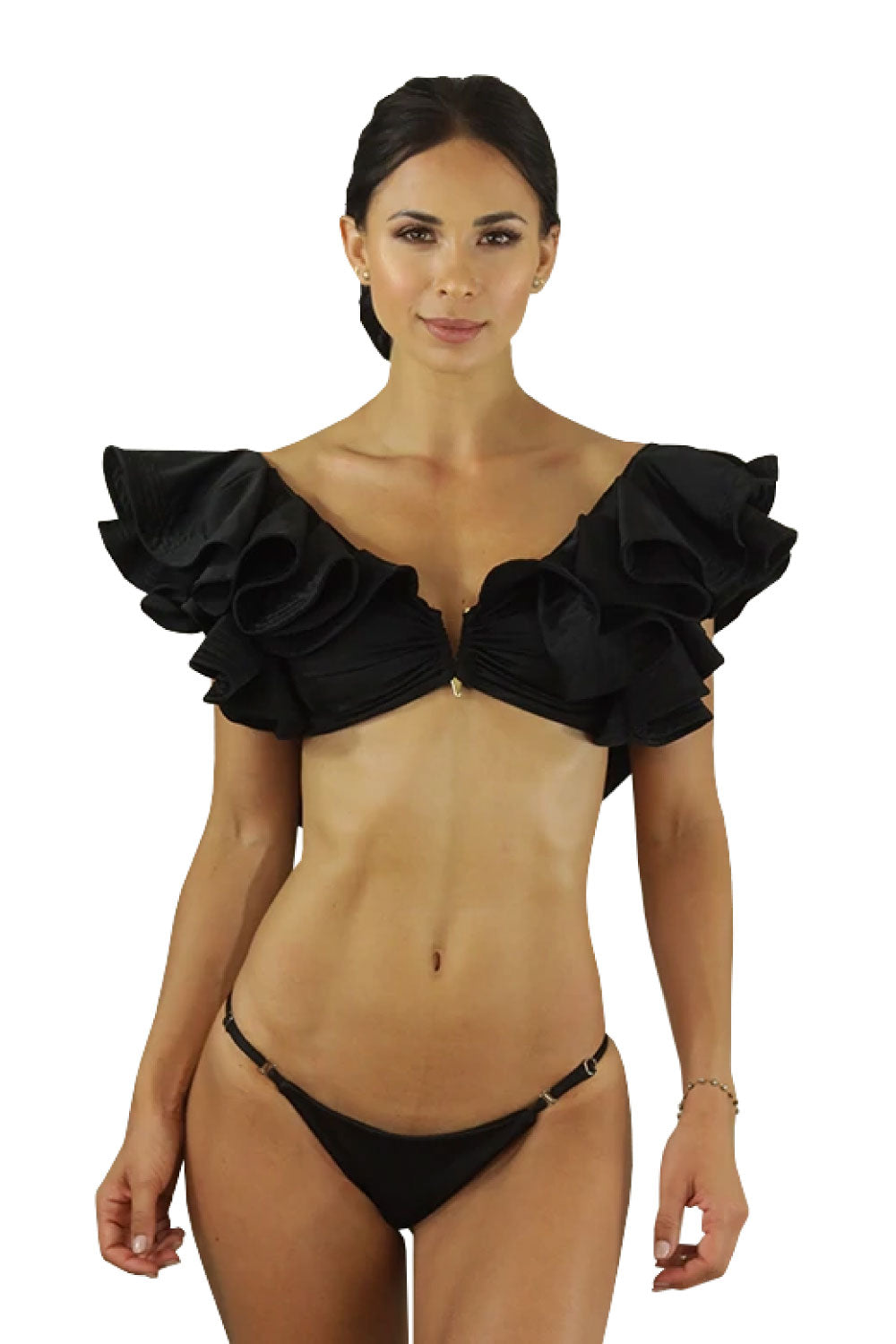 Image of Alcatraz Black Monarca Bikini Set.