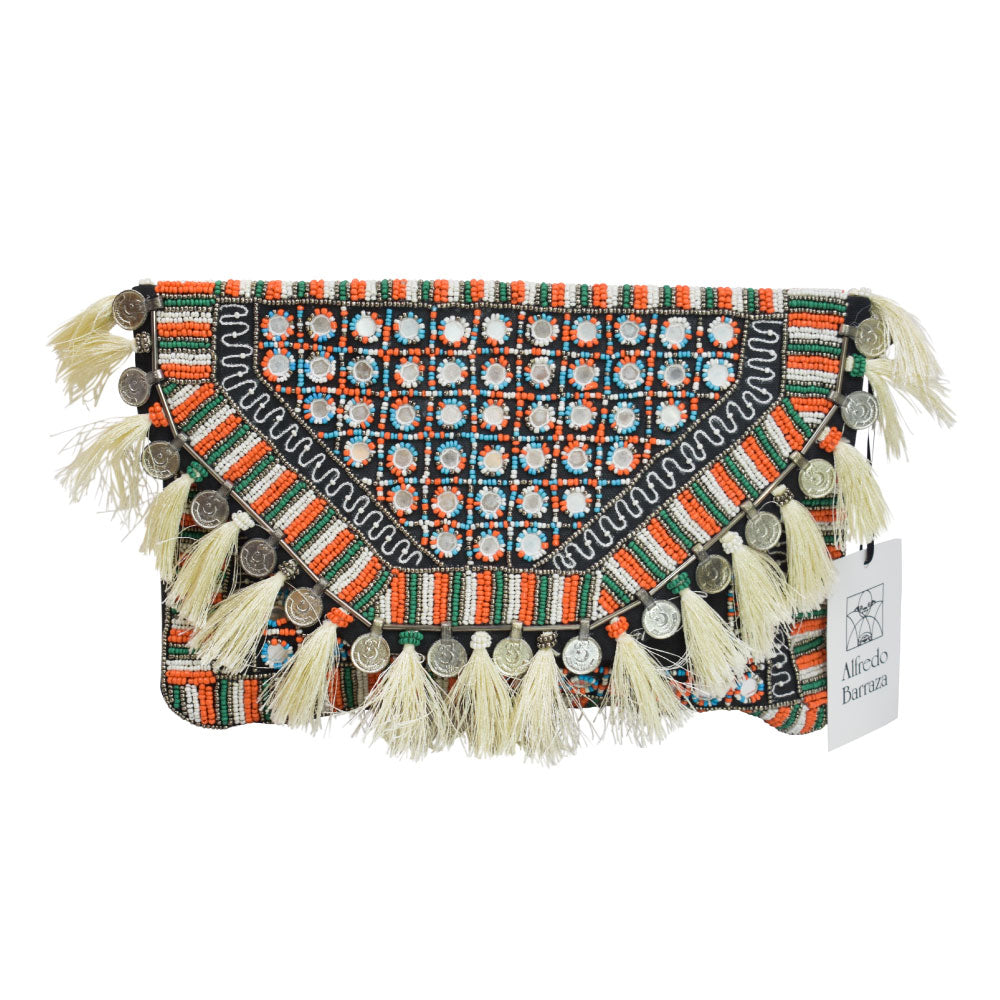 Image of the front of Alfredo Barraza's Boho Clutch in Orange.