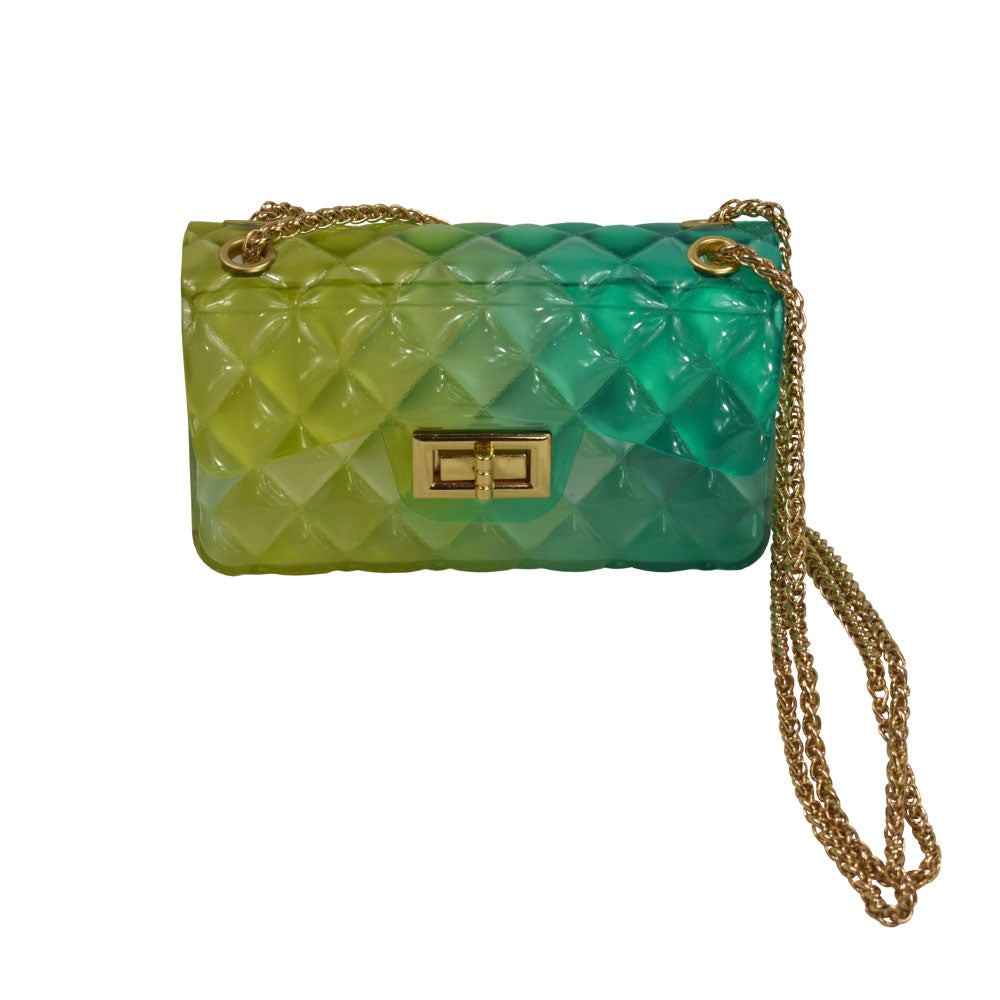 Image of Alfredo Barraza Girls' Mini Quilted Jelly Bag in Green Ombre.