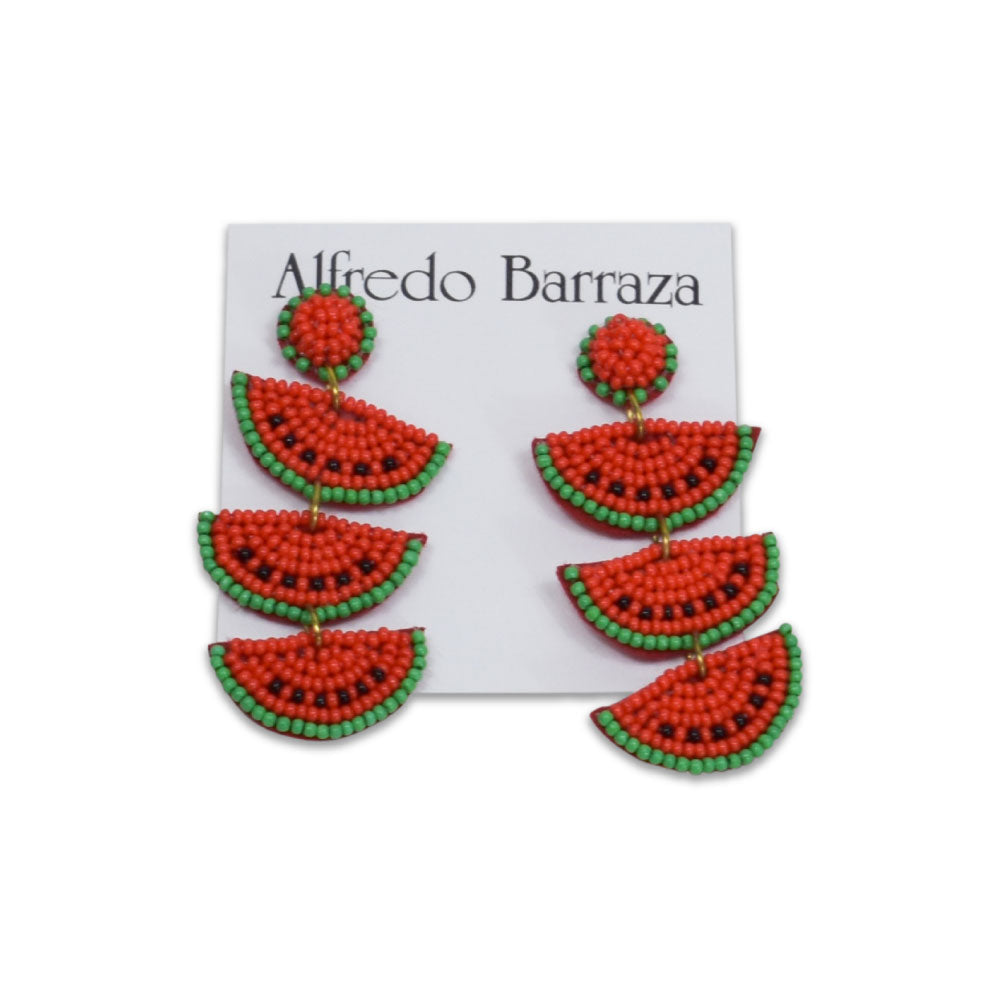 Image of Alfredo Barraza's Watermelons Handmade Earrings.