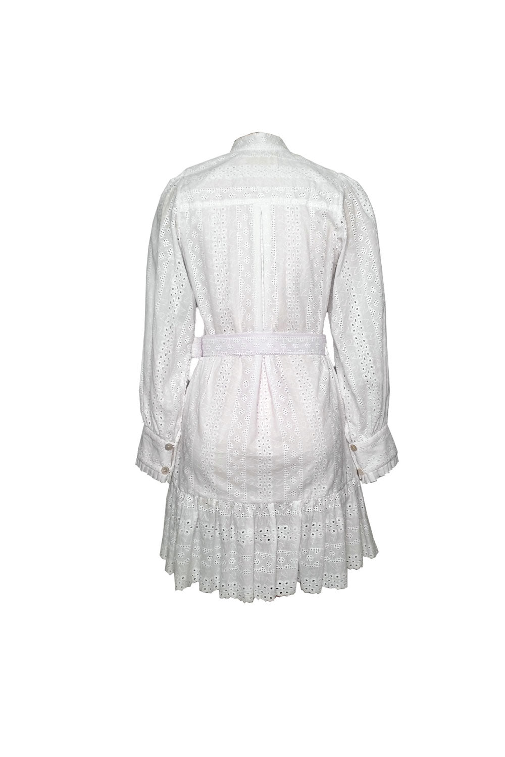 Image of the back of Liliana Meza's Attina Dress in White.