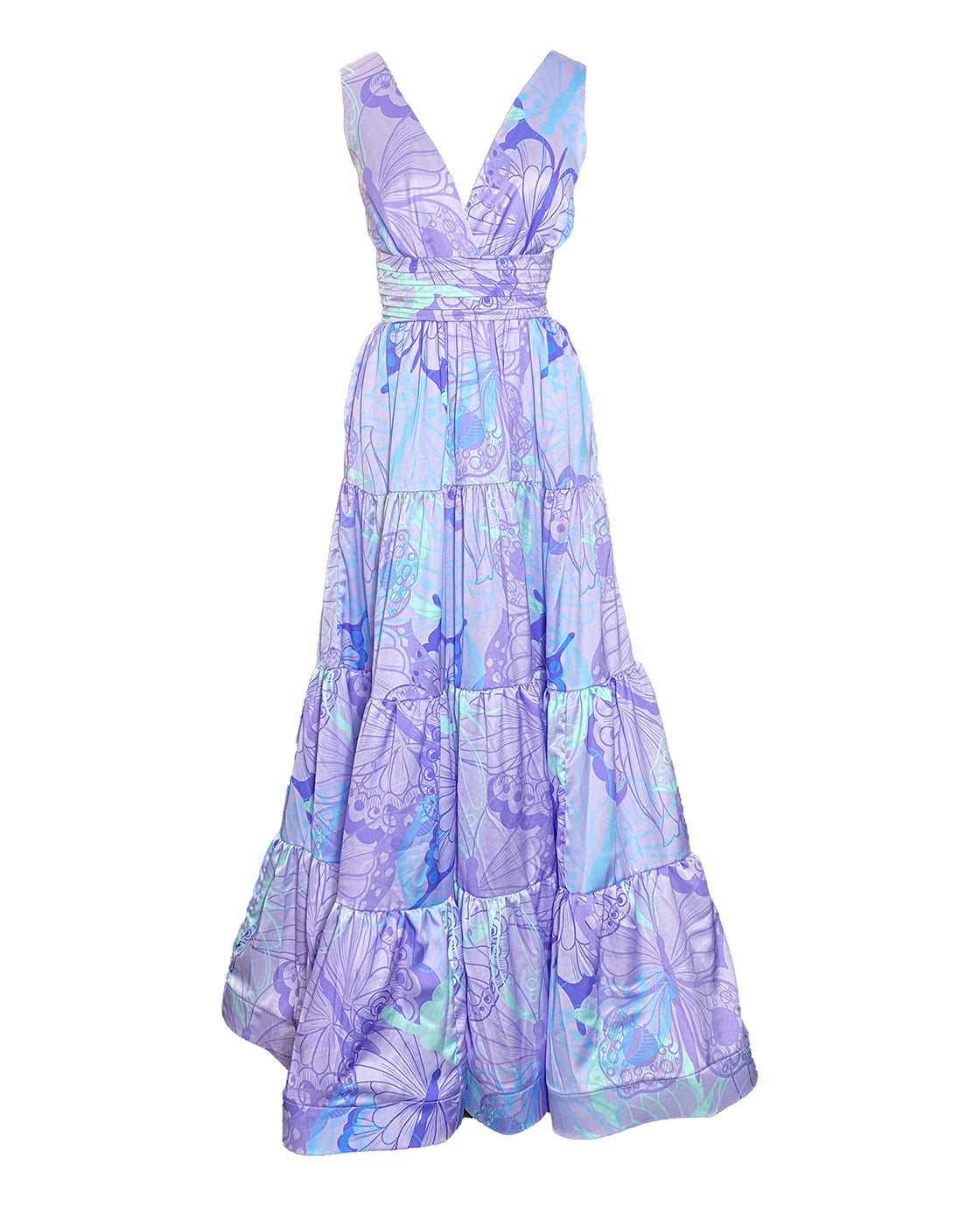 Image of the front of Liliana Meza's Dreamy Butterfly Bevza Dress.