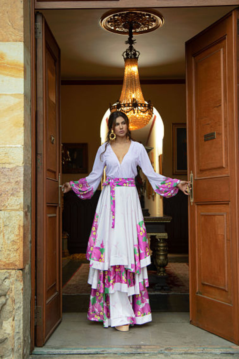 Image of Mar A Mar's Buganvilla Dress on a model.