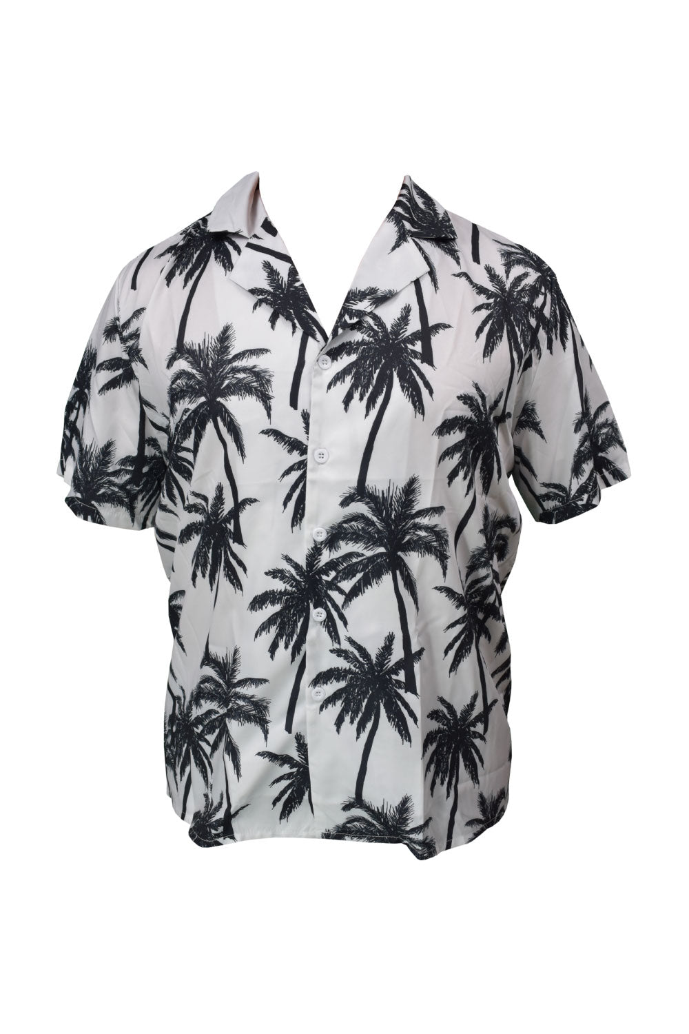 Image of the front of the Palm Tree Silhouette Hawaiian Men's Shirt.