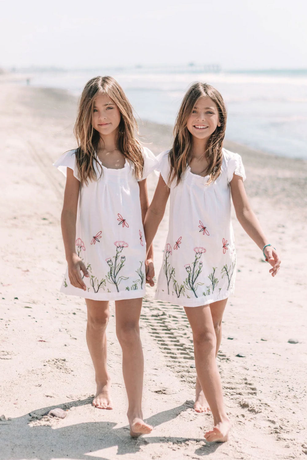 Image of children wearing the Alice Embroidery Dress.