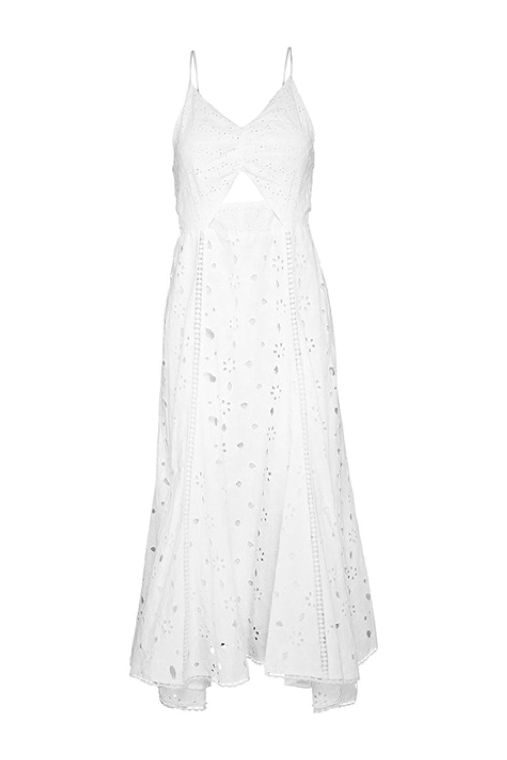 Image of the front of the Filomena Dress in White.