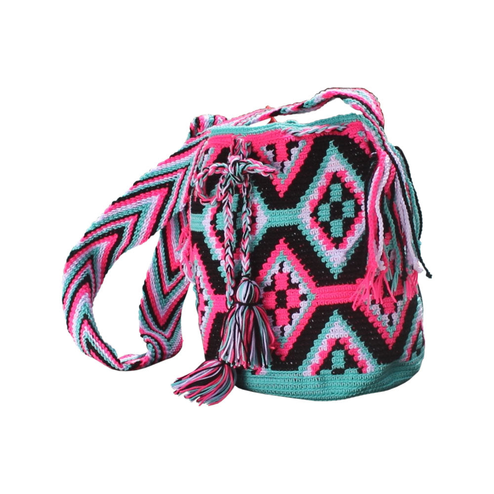 Image of the Pink & Turquoise Mochila.