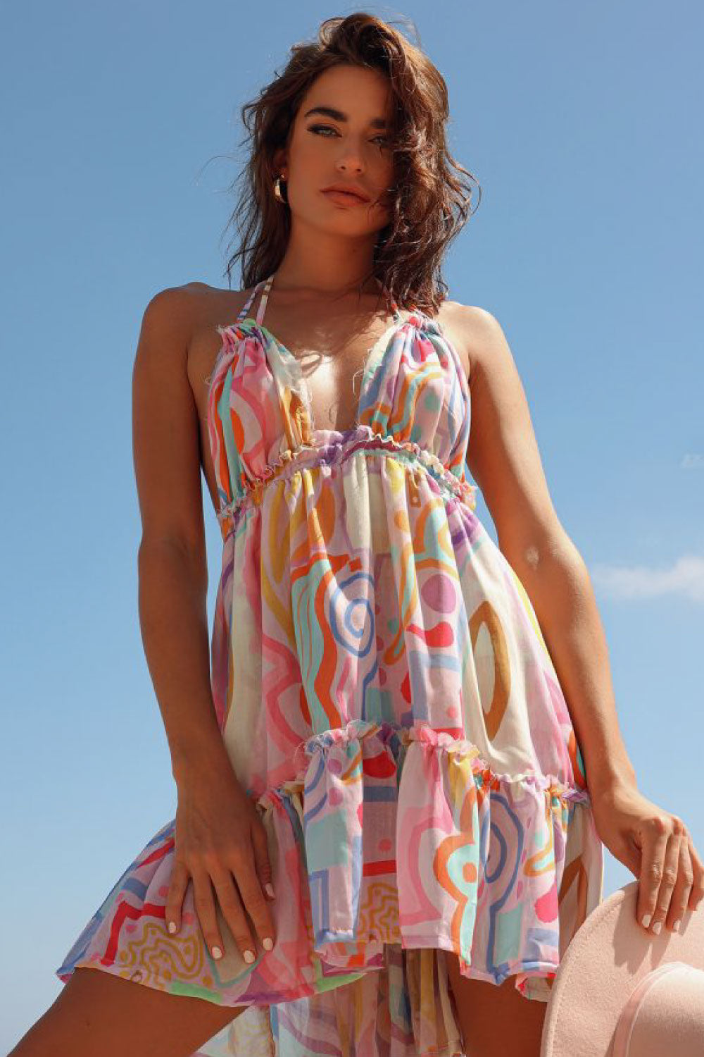 Image of the Nopal Dress on a model.