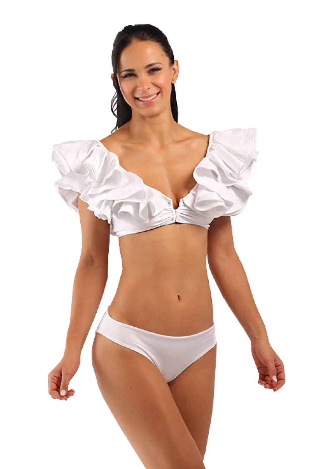 Image of Alcatraz White Monarca Bikini Set.