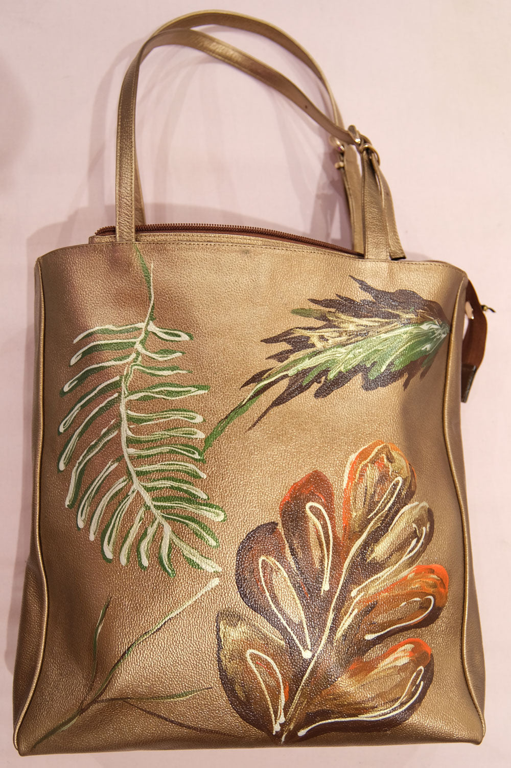 Liliana Silva Brown Leaf Purse